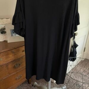 Black knit sweater dress